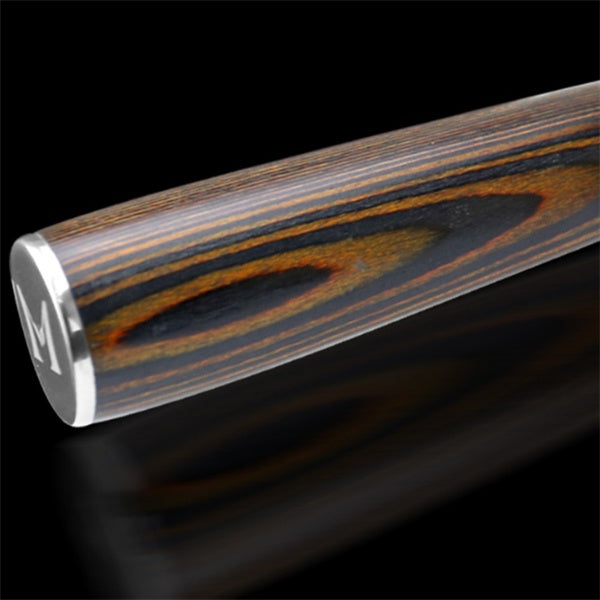 NEATKITCH 6-Piece Laser Damascus Stainless Steel Kitchen Knife Set - Ultra Sharp 7Cr17 High Carbon Chef Knife Collection with Ergonomic Wood Handles