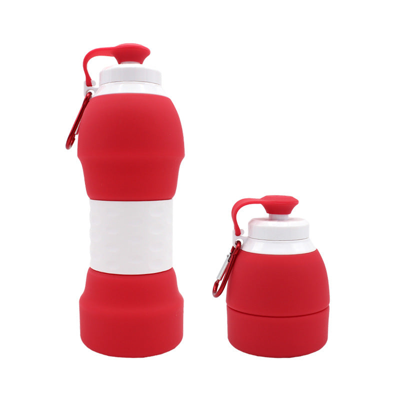 NEATKITCH Collapsible Silicone Sports Water Bottle - 580ml BPA-Free Folding Travel Canteen for Hiking and Camping
