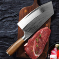 NEATKITCH Professional Hand-Forged Stainless Steel Kitchen Knife - 40Cr13 High Carbon Chef Knife with Ice and Fire Tempered Blade