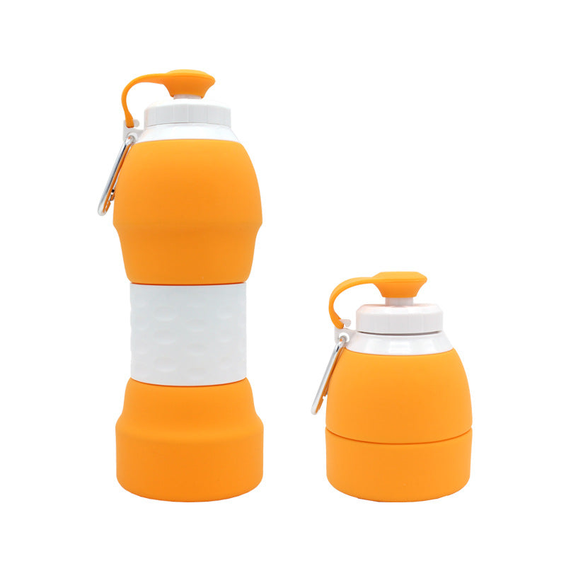 NEATKITCH Collapsible Silicone Sports Water Bottle - 580ml BPA-Free Folding Travel Canteen for Hiking and Camping
