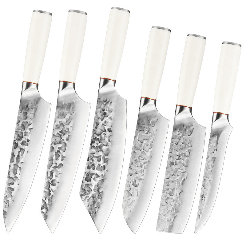 NEATKITCH Hand Forged Stainless Steel Kitchen Knife Collection  - High Carbon Precision Blade for Meat and Vegetables